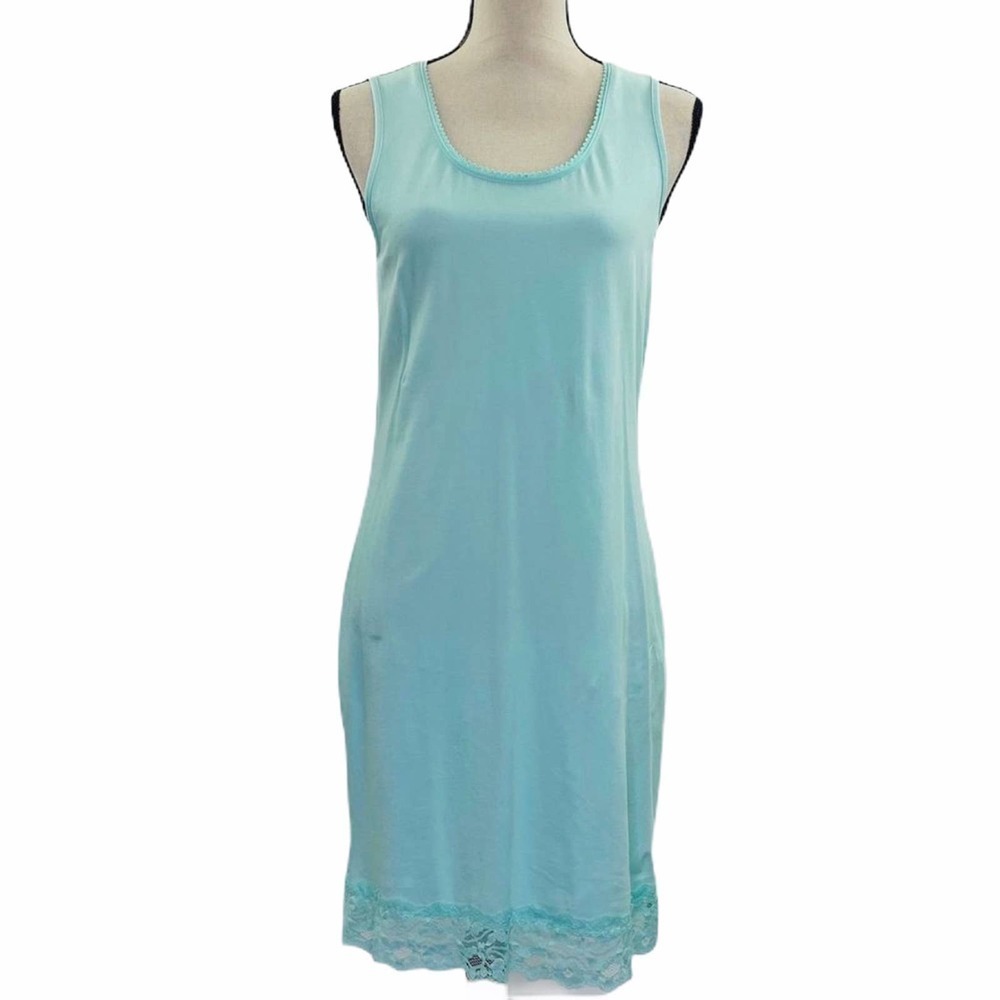 YEST Aqua Tank Dress Lace Hem 8